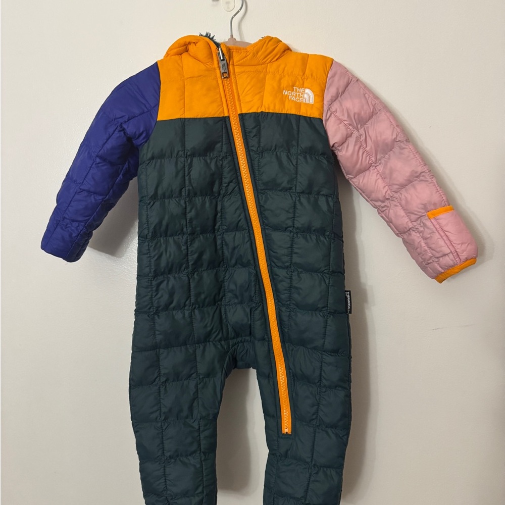 The North Face Kids' Colorblock Thermoball Bunting- Pink, Purple, Orange, Green